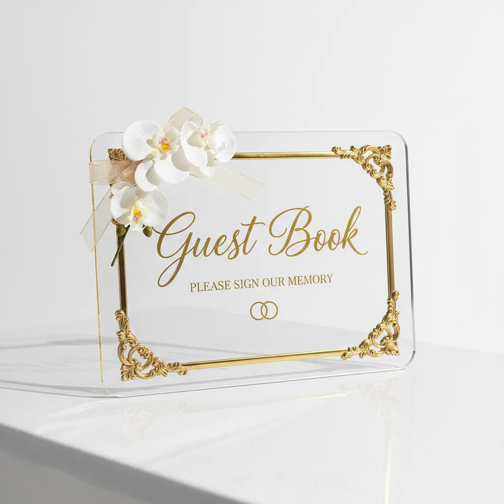 Acrylic Wedding Guest Book Sign